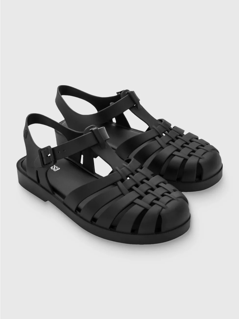 Black Jelly Fisherman Sandals